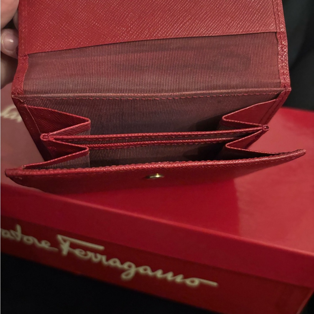 Burberry Red Leather Wallet - Picture 5 of 7
